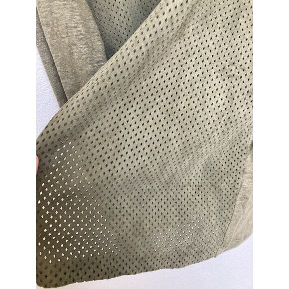 Majestic Paris for Neiman Marcus olive green linen leather jacket womens size 4 - Picture 2 of 4